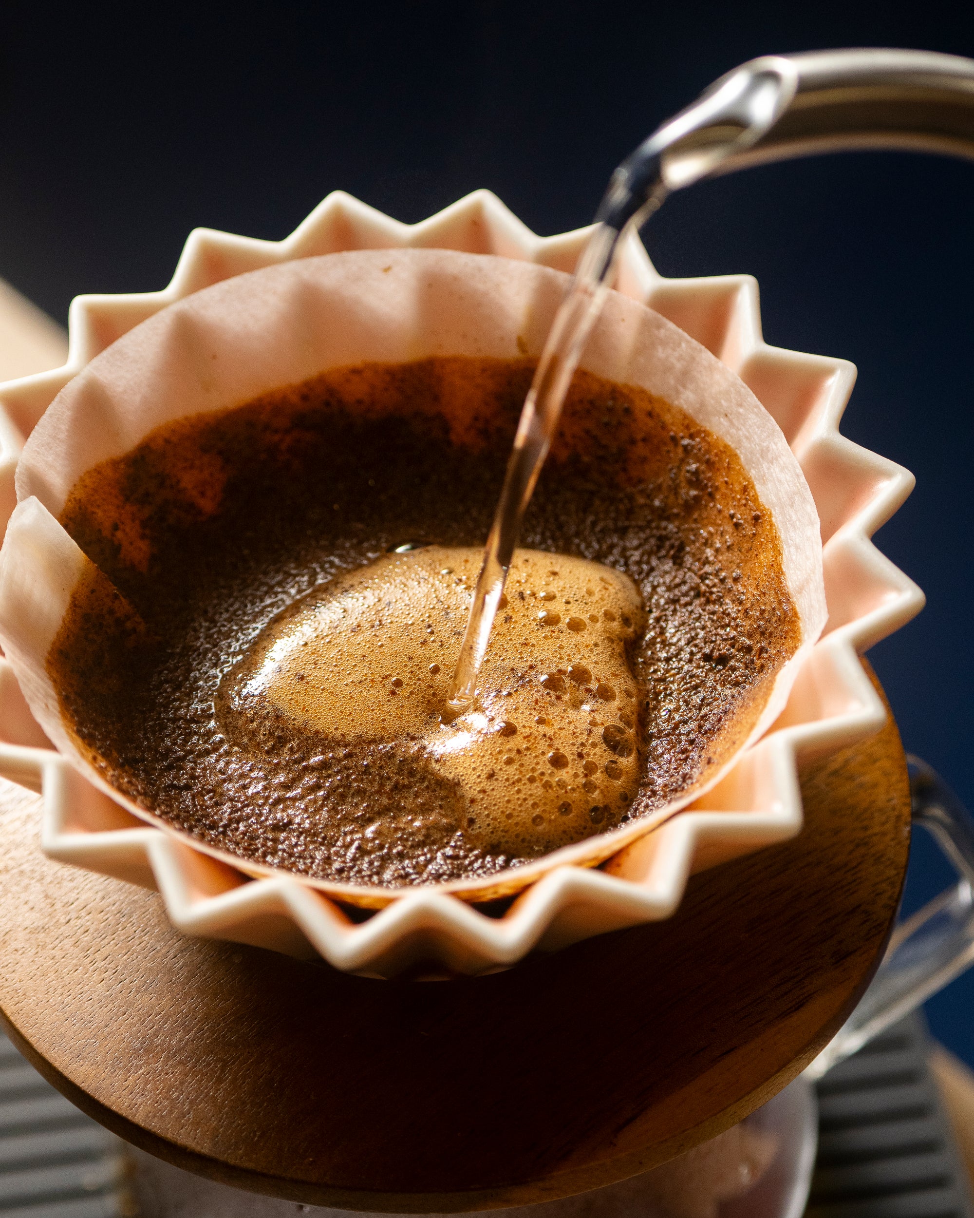 Preparation du slowcoffee cafe filtre avec la bouilloire col cygne